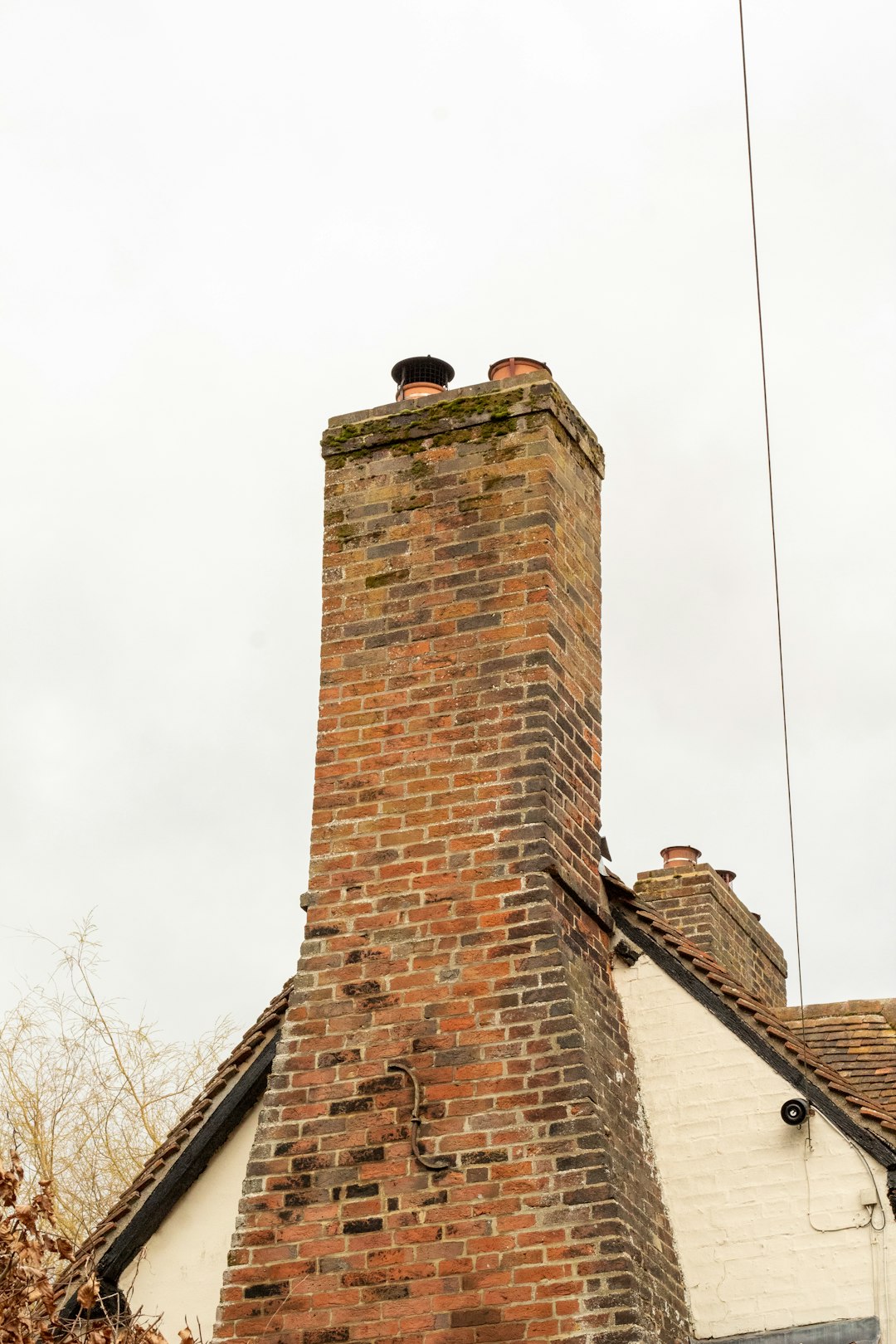 Chimney service professional at work